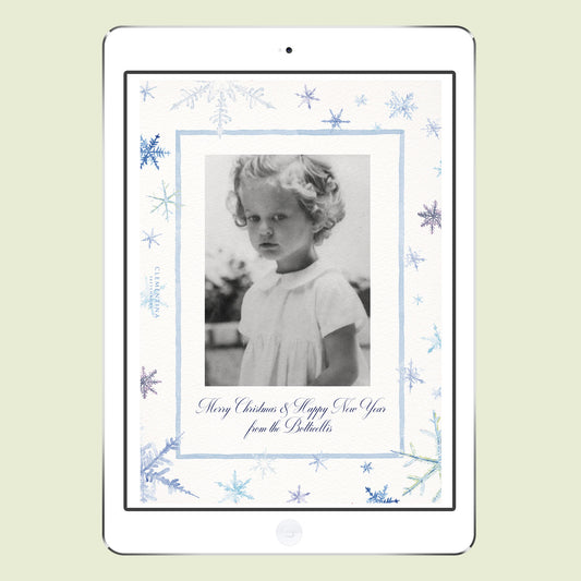 Snowflakes Digital Family Cards