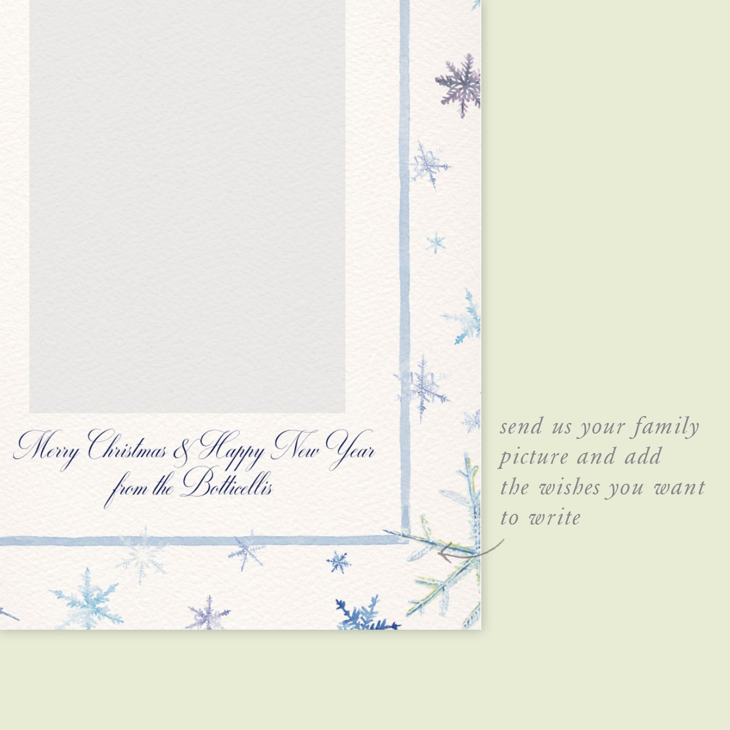 Snowflakes Digital Family Cards