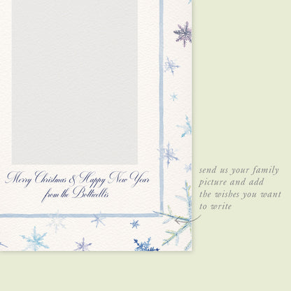 Snowflakes Digital Family Cards