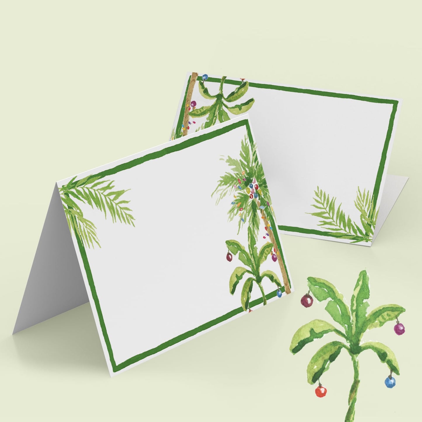 Tropical Christmas Place Cards - 01