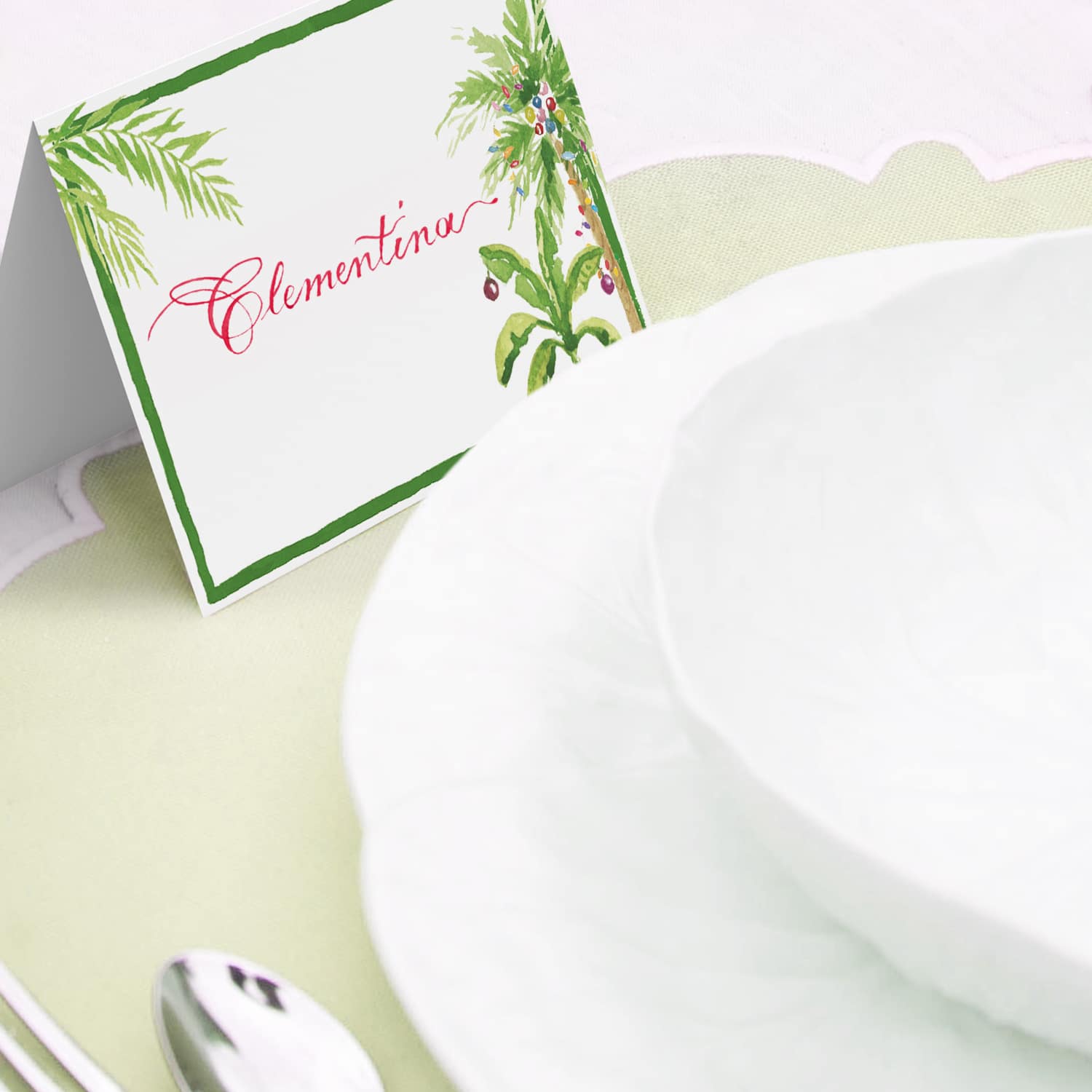 Tropical Christmas Place Cards - 02