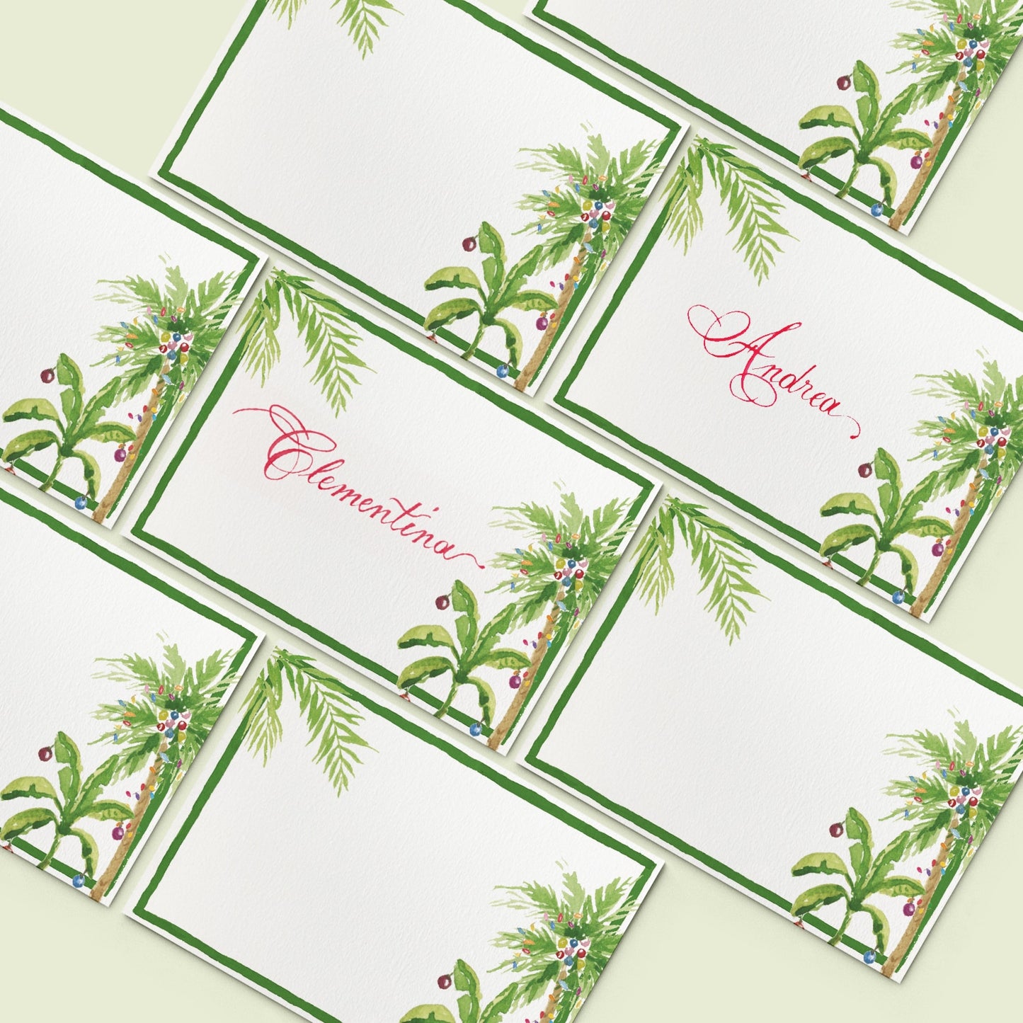 Tropical Christmas Place Cards - 03