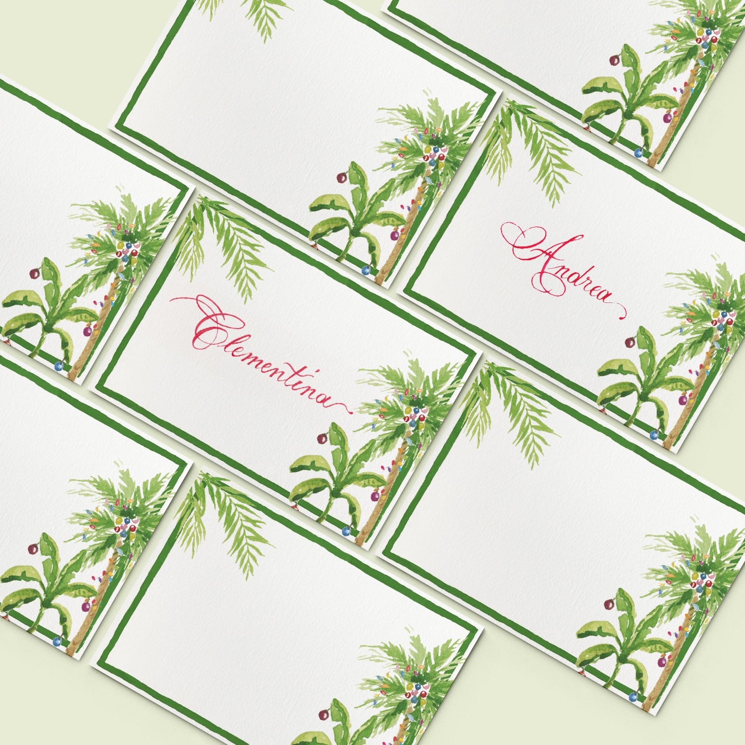 Tropical Christmas Place Cards - 03