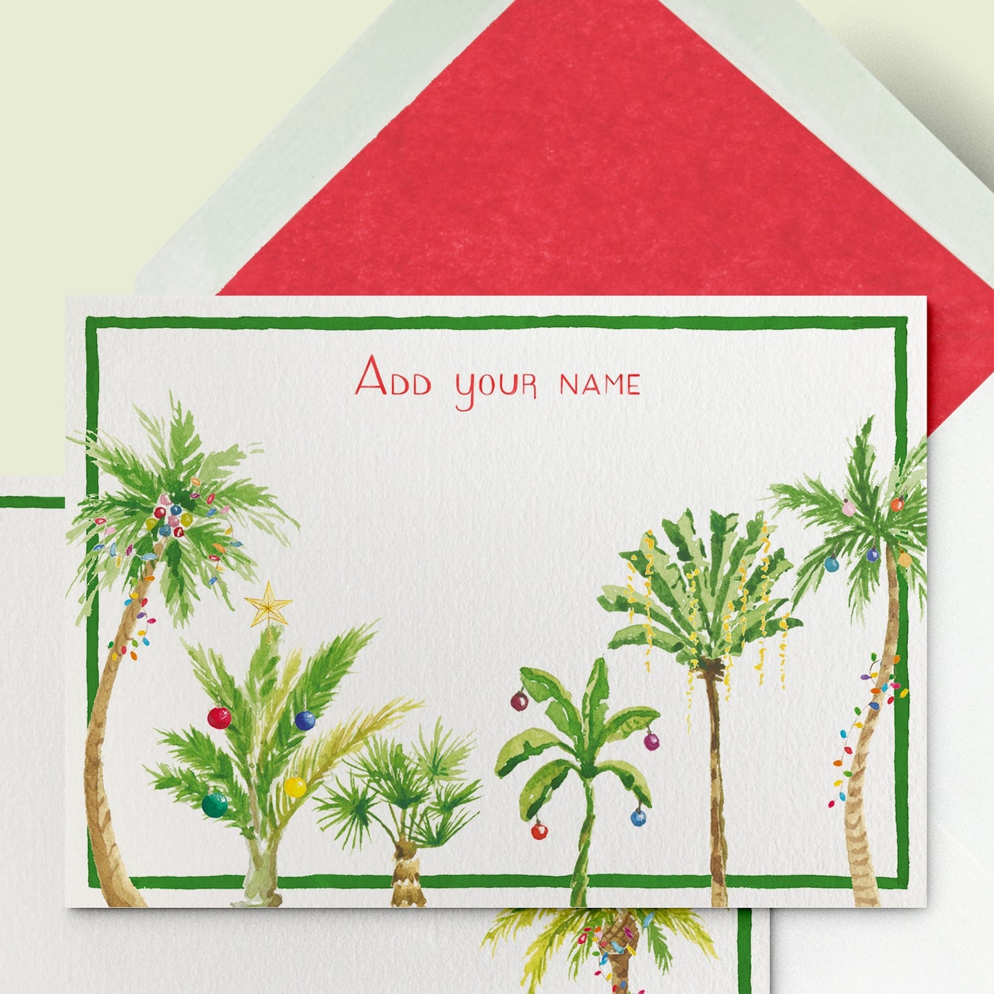 Tropical Christmas Stationery Card - 02