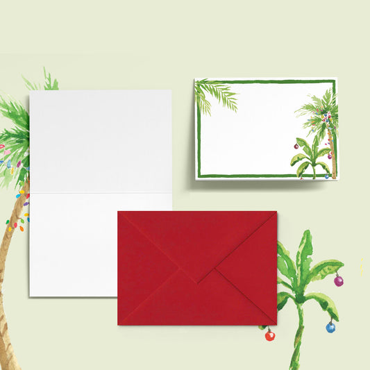 Tropical Christmas Mini Personal Stationery Cards