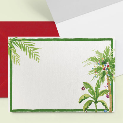 Tropical Christmas Mini Personal Stationery Cards