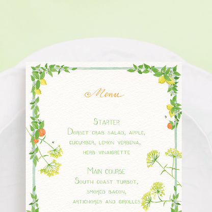 Tuttifrutti Menus