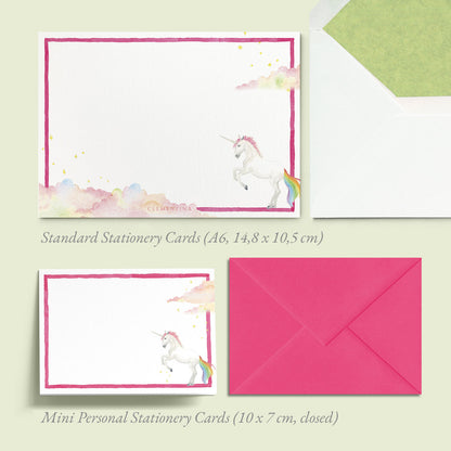 Unicorns Mini Personal Stationery Cards
