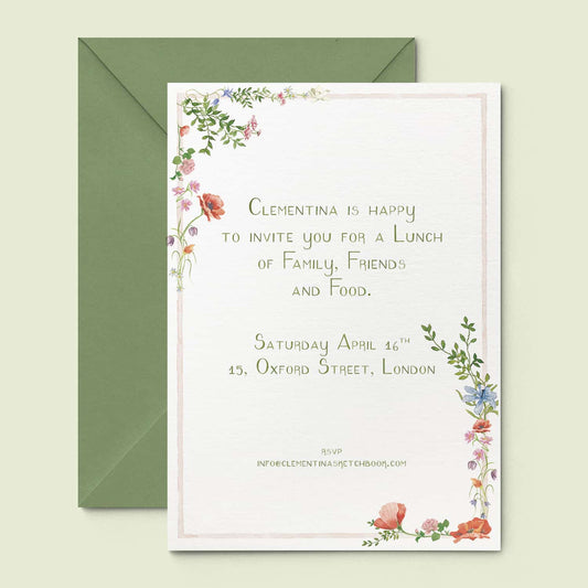 Wild Blooms Printed Invitations - Cover - 01