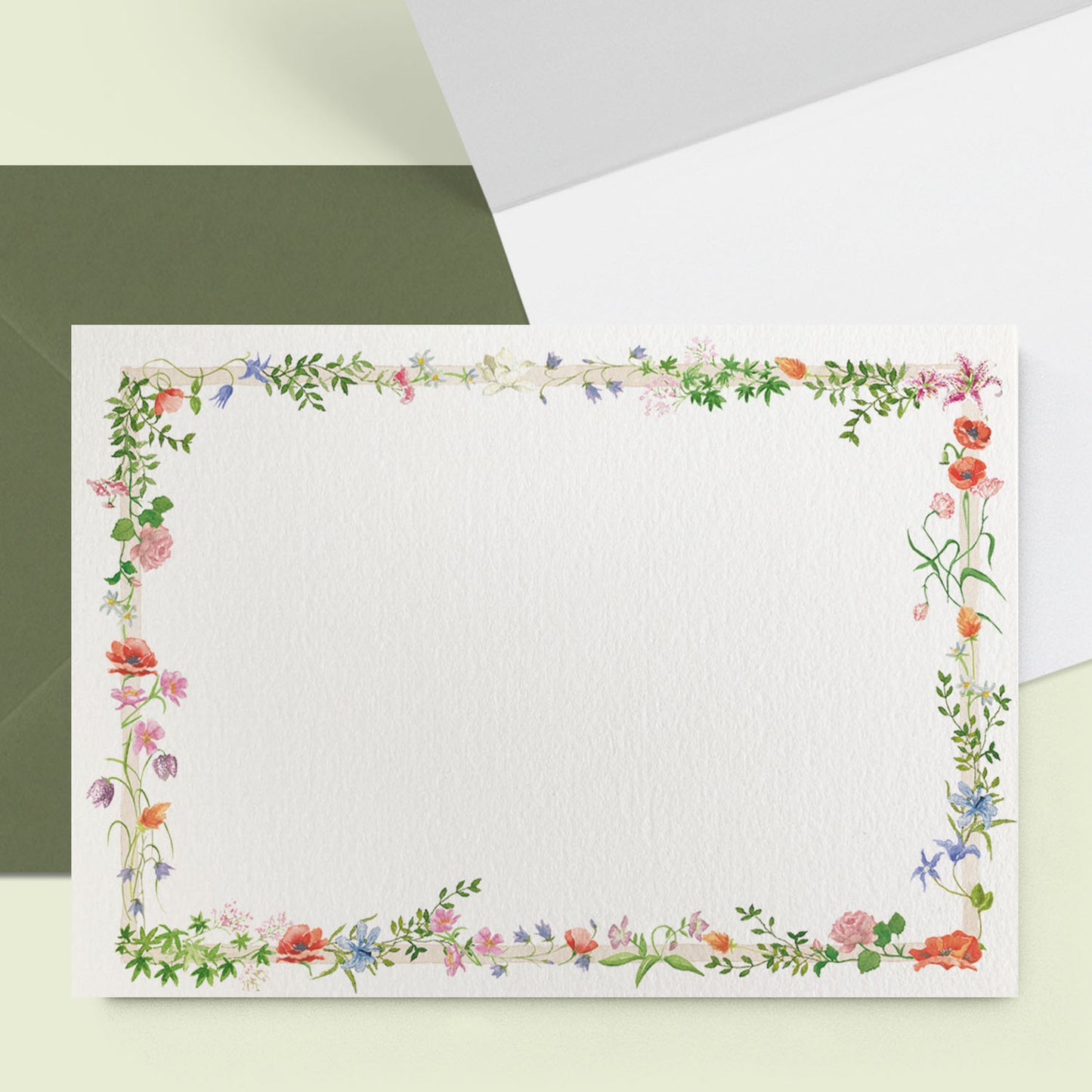 Wild Blooms Mini Personal Stationery Cards