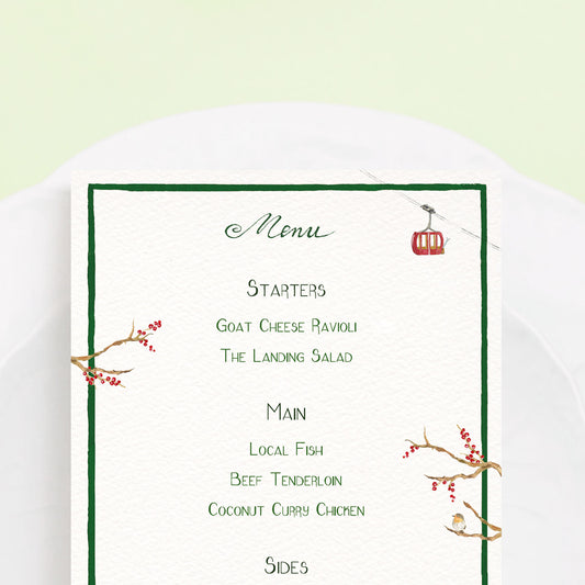 Winter Mountains Menus