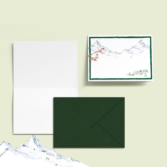 Winter Mountains Mini Personal Stationery Cards