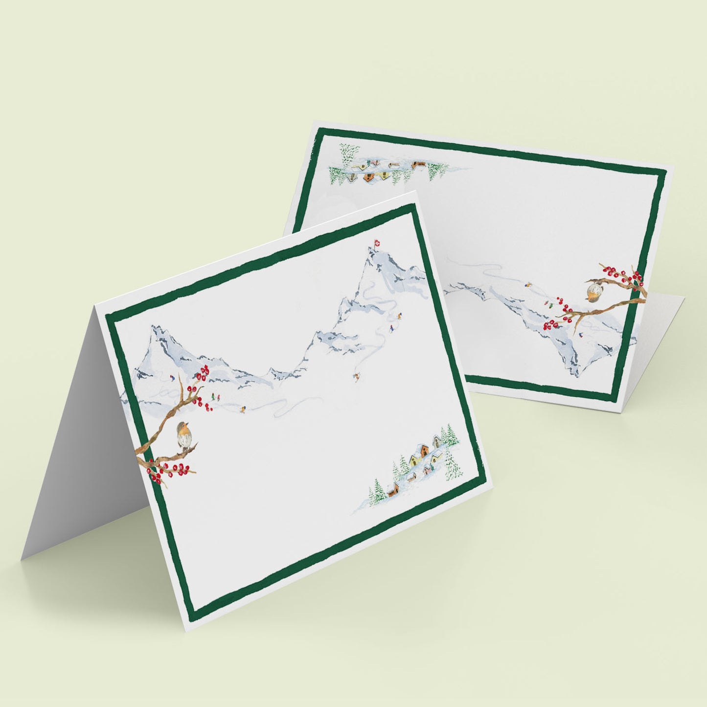 Winter Mountains Mini Personal Stationery Cards