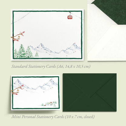 Winter Mountains Mini Personal Stationery Cards
