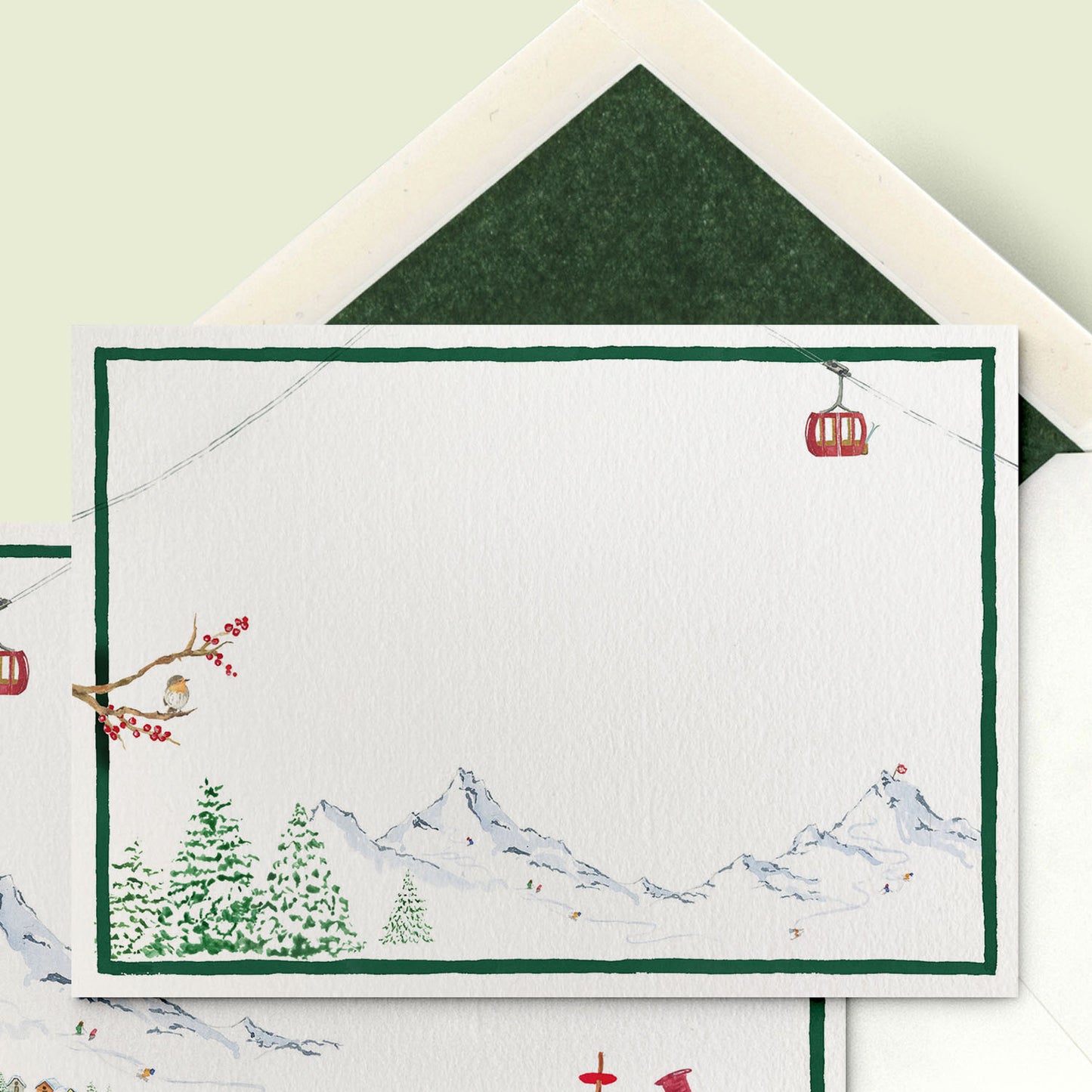 Winter Mountains Stationery Cards